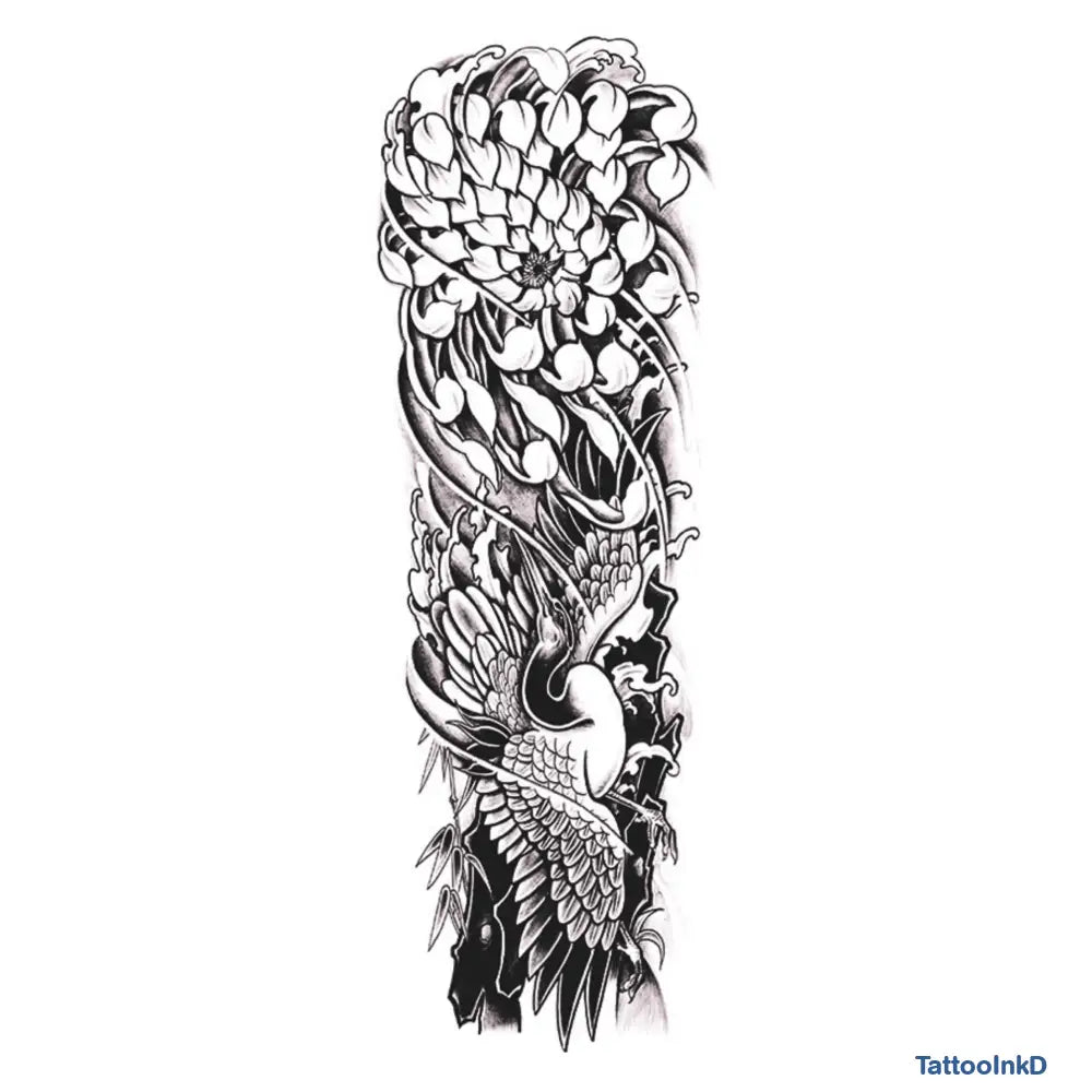 Rising Crane Floral Sleeve