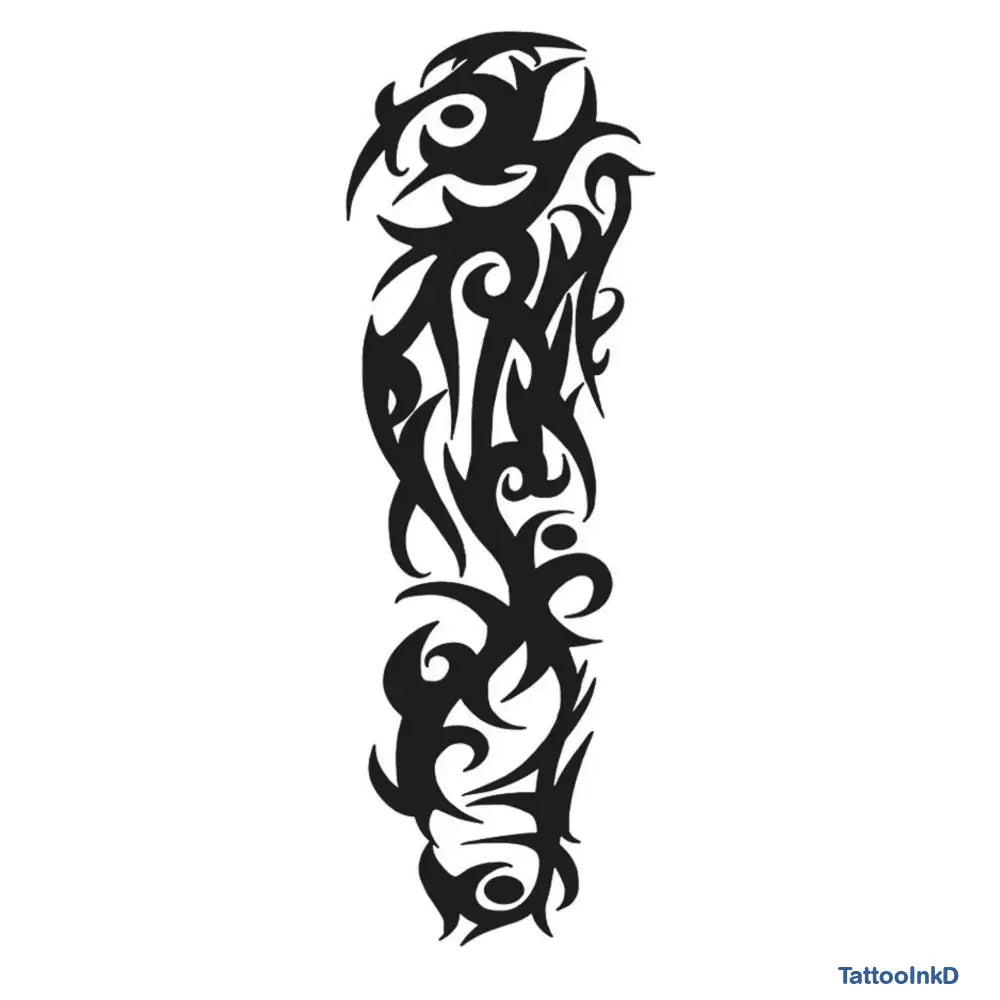Shadow Flame Tribal Sleeve