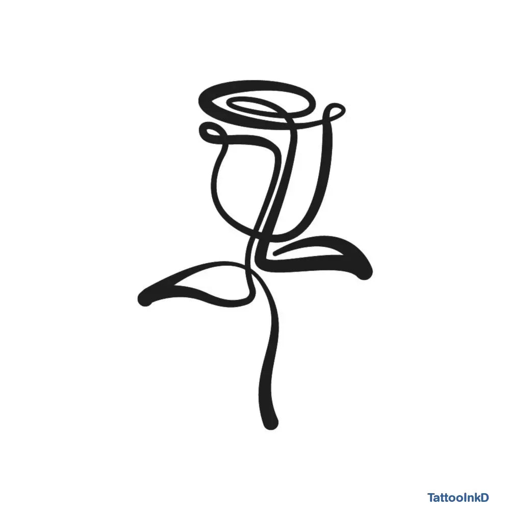 Single Line Rose